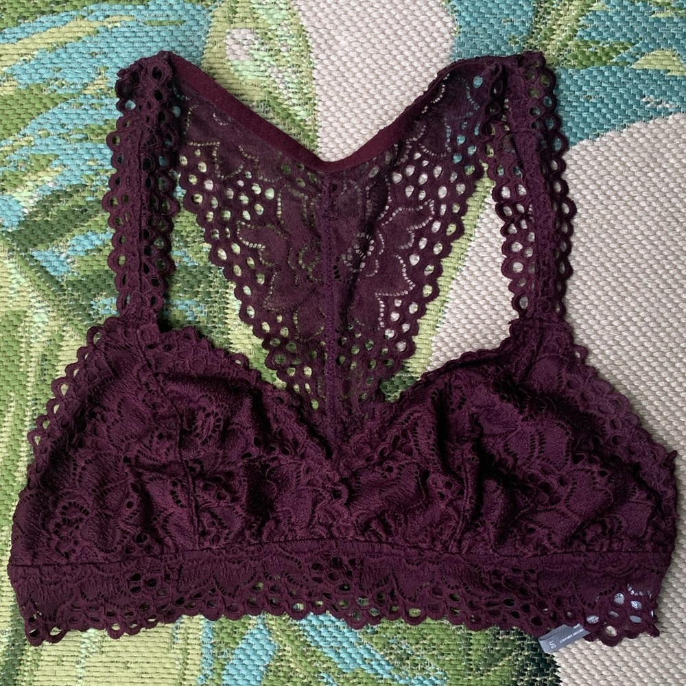 aerie classic boho racerback lace bralette